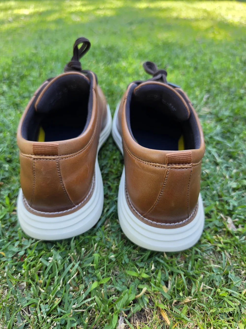 New - Cole Haan Men's Tan Leather Derby with White Sole